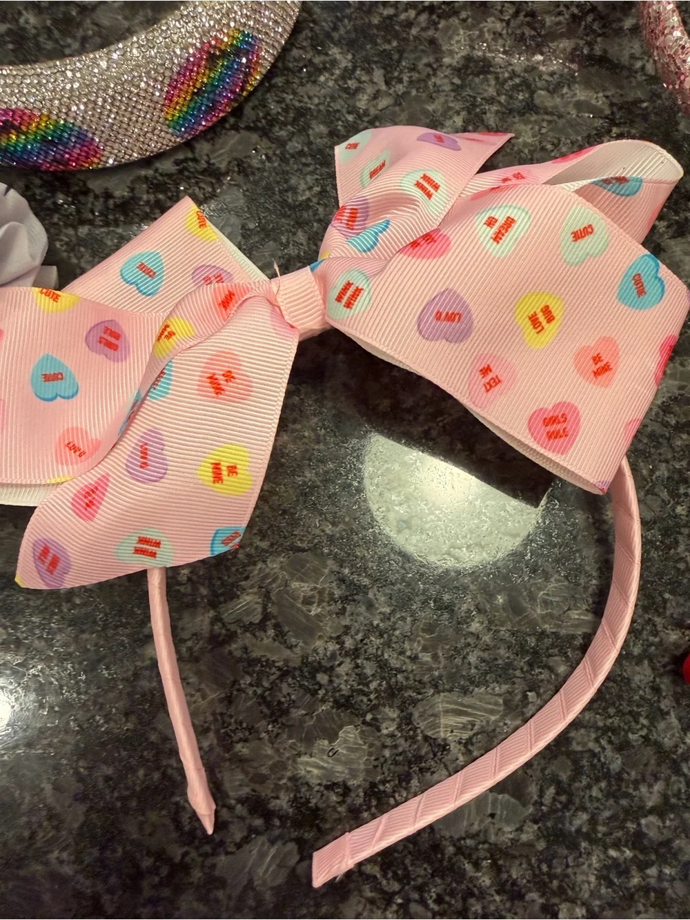 Girls Mixed Color Headband Set - Pink, Red, Silver, Multicolor